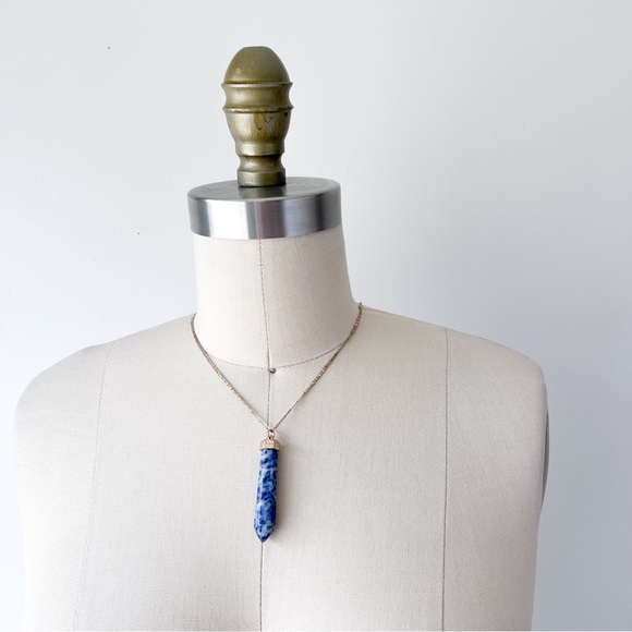 Sodalite Stone Pendant Necklace - Picture 2 of 6